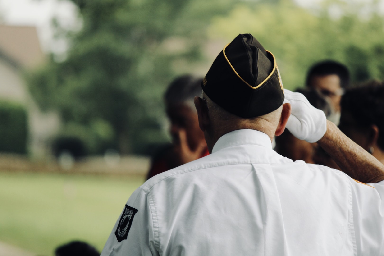Image of a Veteran saluting